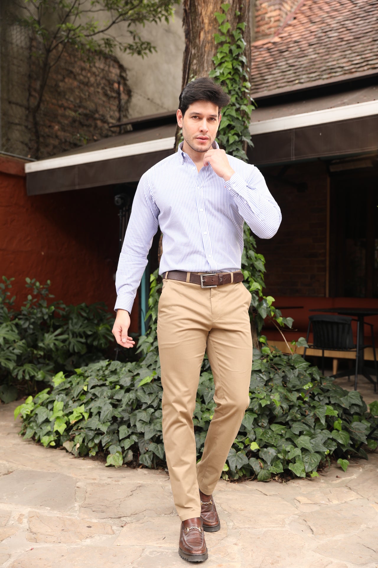 Pantalón Boa Chino con Pasadores Caqui