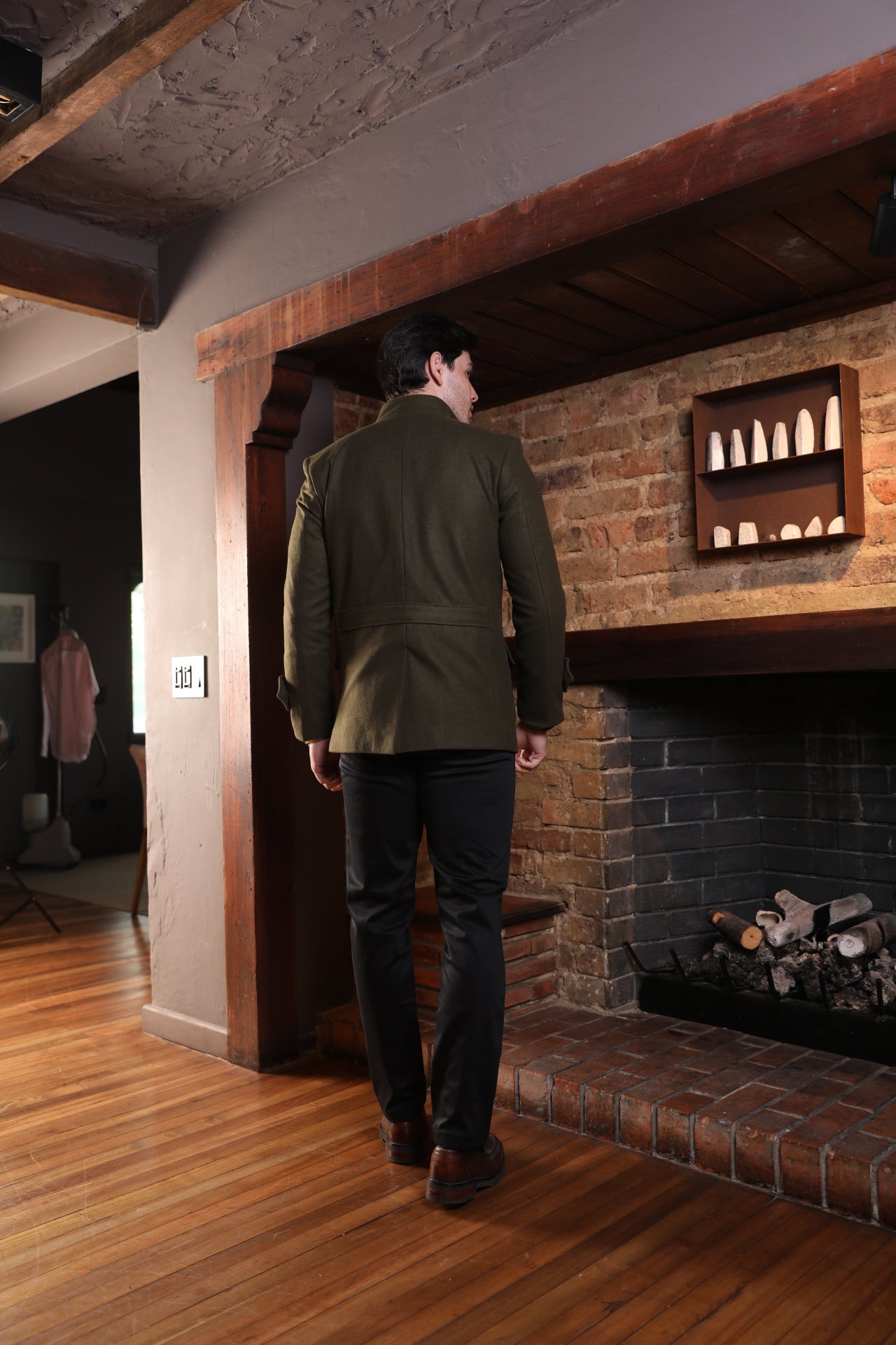 Abrigo Corto Frat Cuello Neru Verde Militar