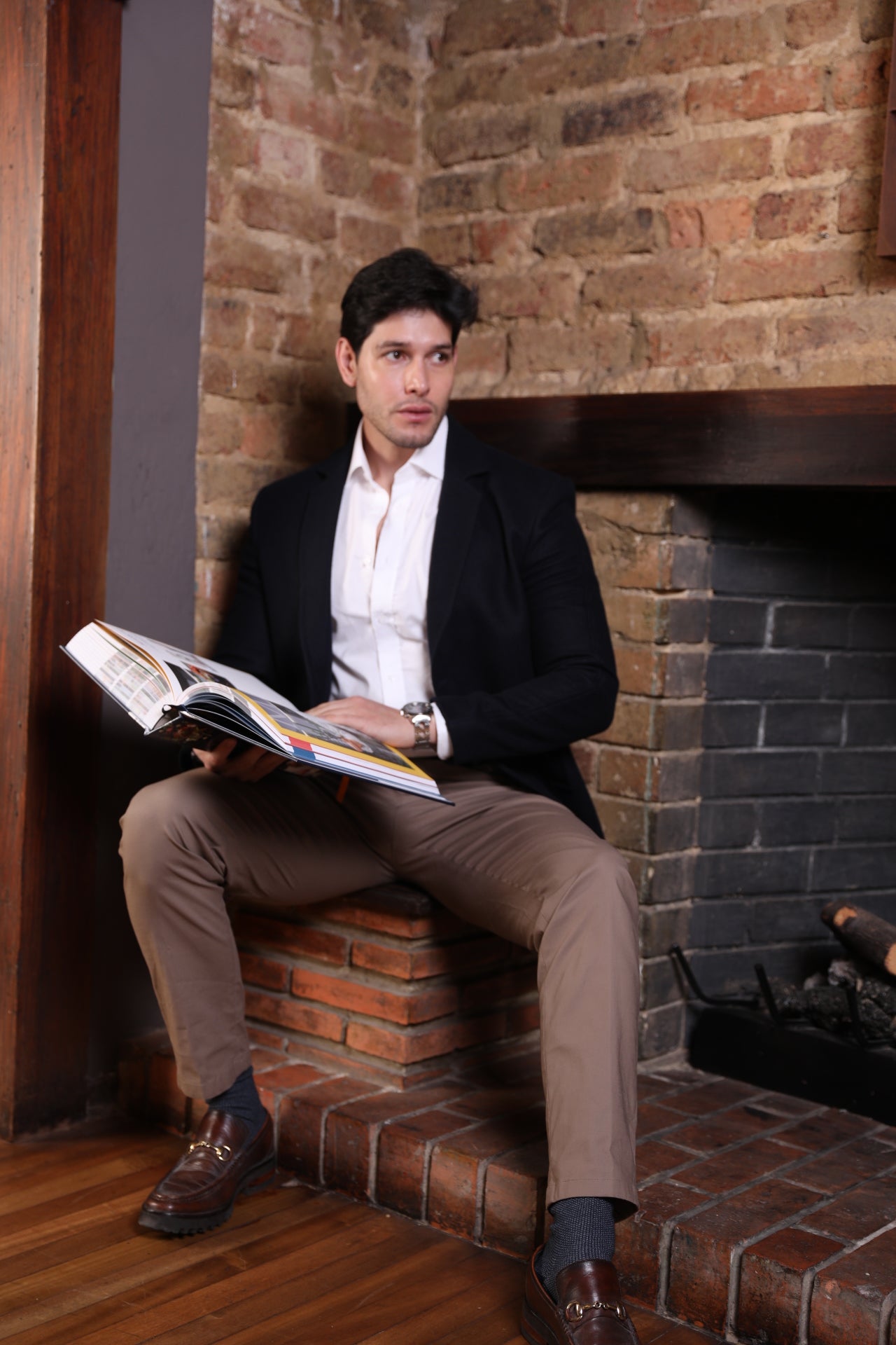 Abrigo Frat Solapa Regular Azul Oscuro