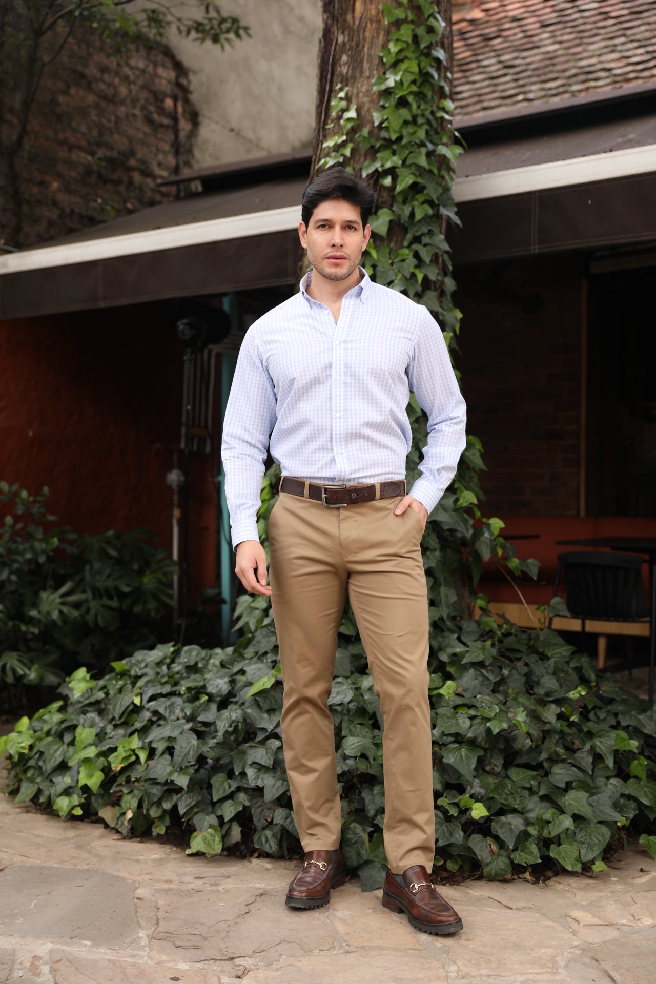 Pantalón Boa Chino con Pasadores Caqui