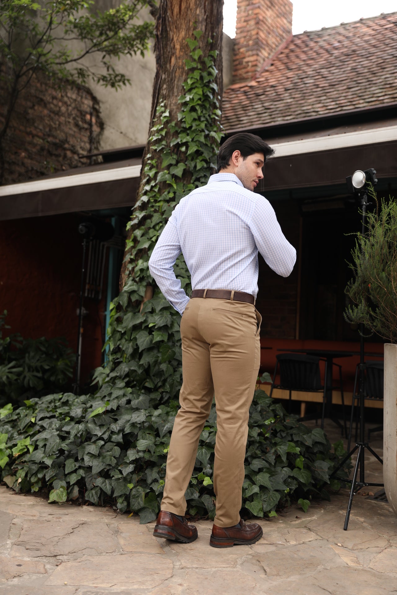 Pantalón Boa Chino con Pasadores Caqui