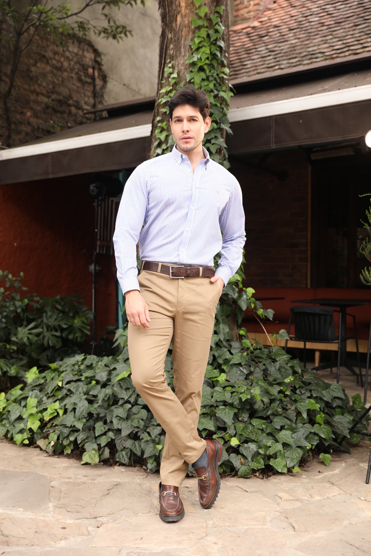 Pantalón Boa Chino con Pasadores Caqui