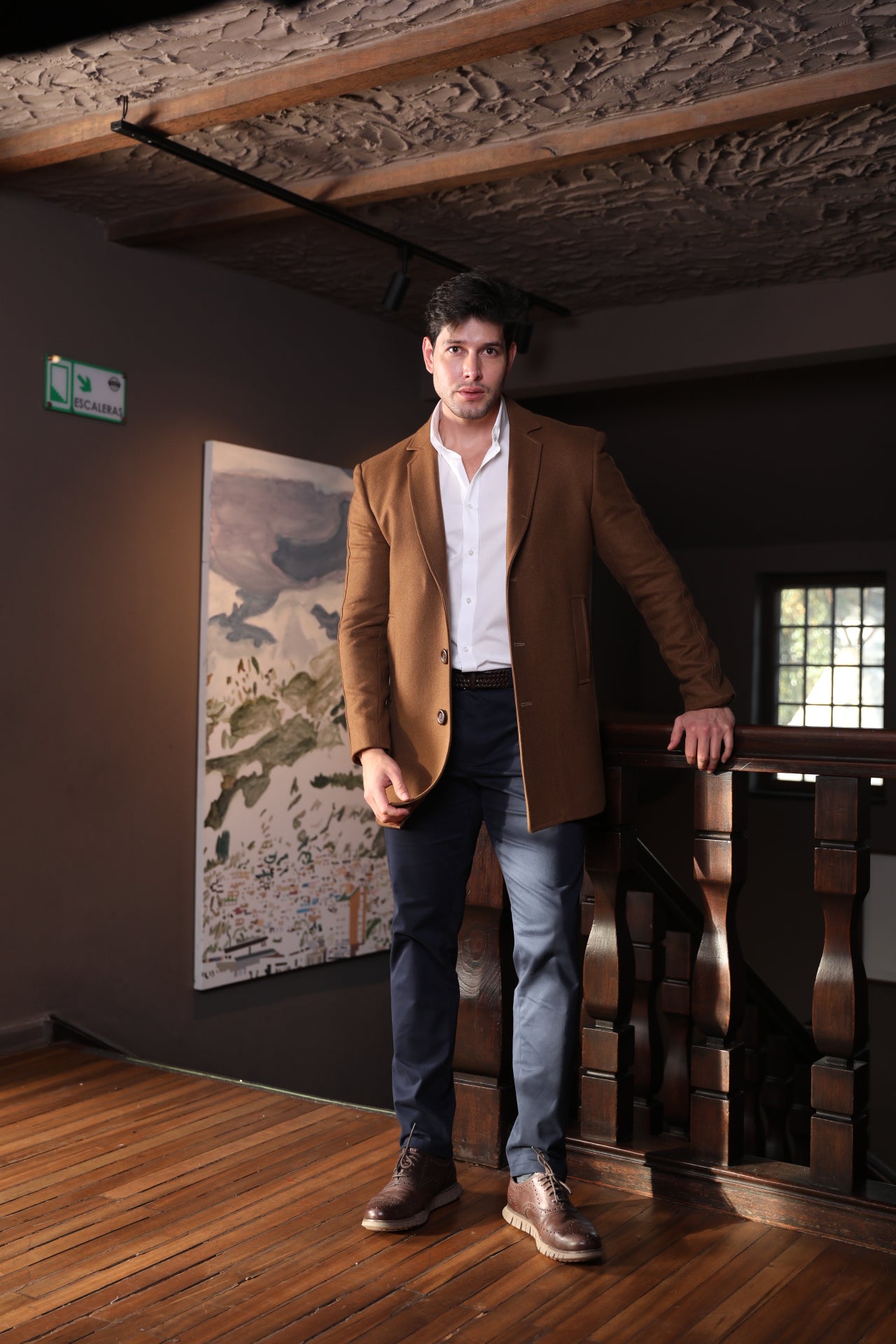 Abrigo Frat Solapa Regular Camel