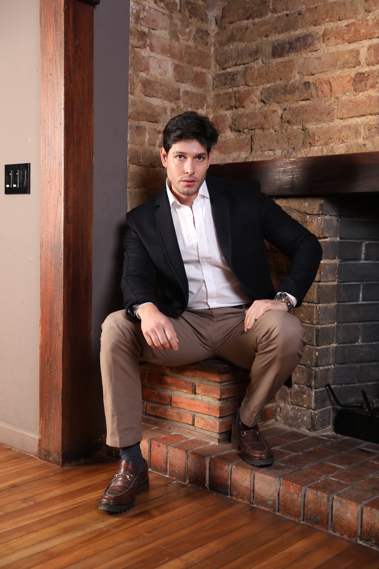 Abrigo Frat Solapa Regular Azul Oscuro