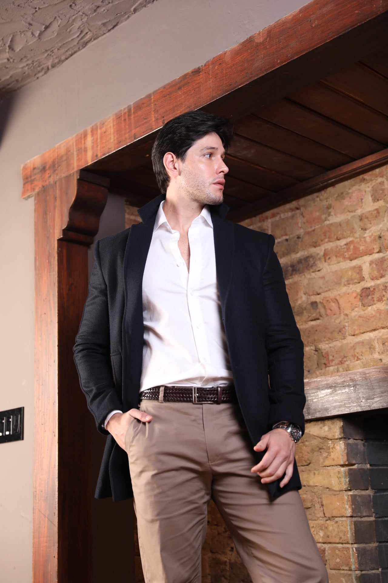 Abrigo Frat Solapa Regular Azul Oscuro